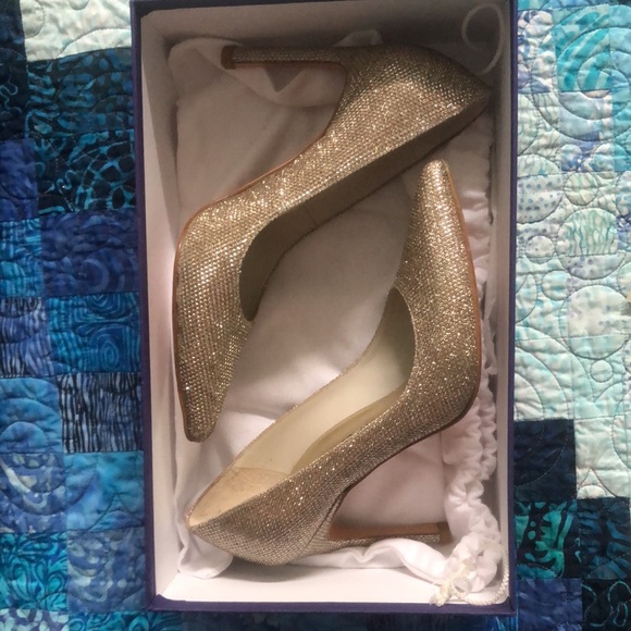 Stuart Weitzman Nouveaub 641 Platinum Noir, size 4.5 M, new in box with bag. - Picture 8 of 16